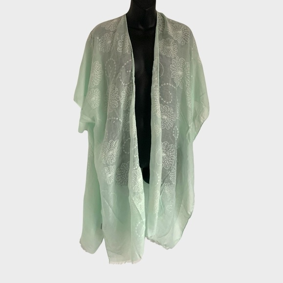 LVS Collection Printed Kimono Coverup - Picture 1 of 8
